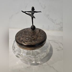 Elegant Glass Jar with Ballerina Lid